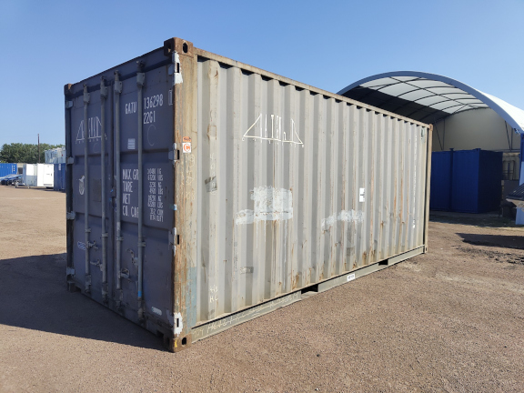A 20 x 8ft Standard Container in As-Is condition, located in Glasgow